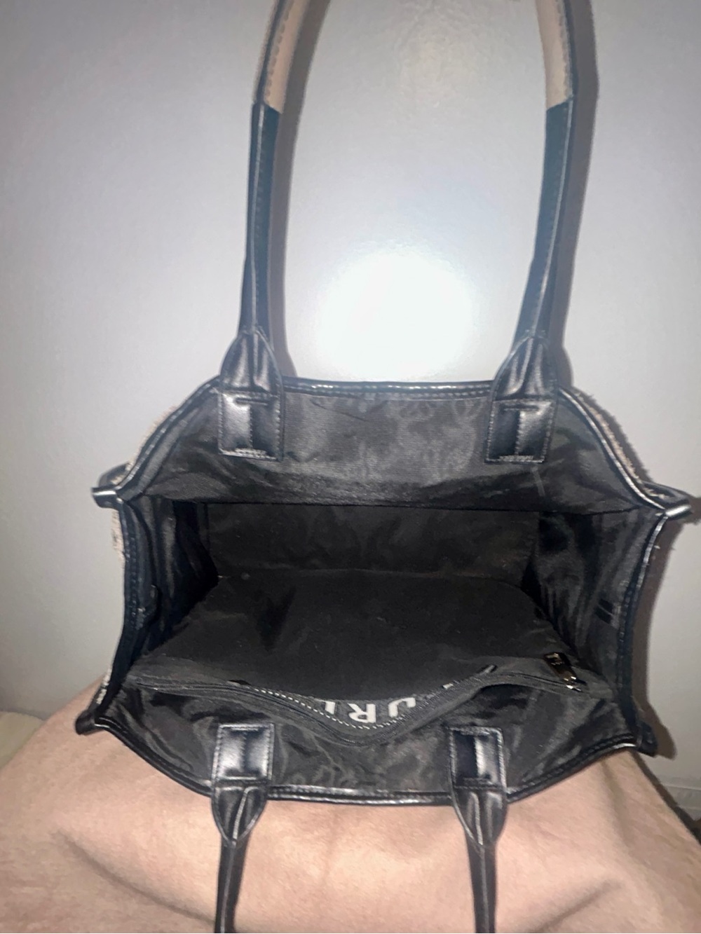 FURLA Opportunity NATURALE LARGE Textile & Leather TOTE HANDBAG - Picture 9 of 10